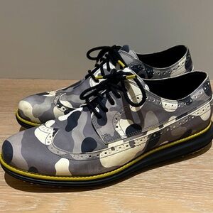 Cole Haan Men's Original Grand Wingtip Oxford Golf Shoes Gray Camo Size 11M